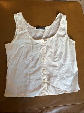 Brandy Melville White Button-Front